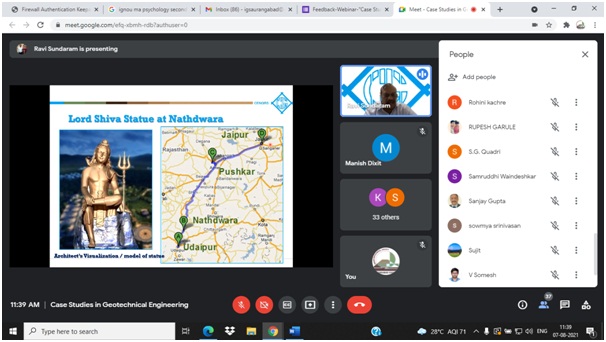 Webinar on “Case Studies in Geotechnical Engineering” 